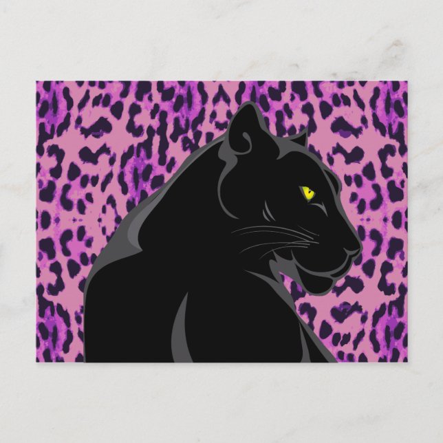 BLACK PANTHER ART POSTCARD VYKORT (Framsida)
