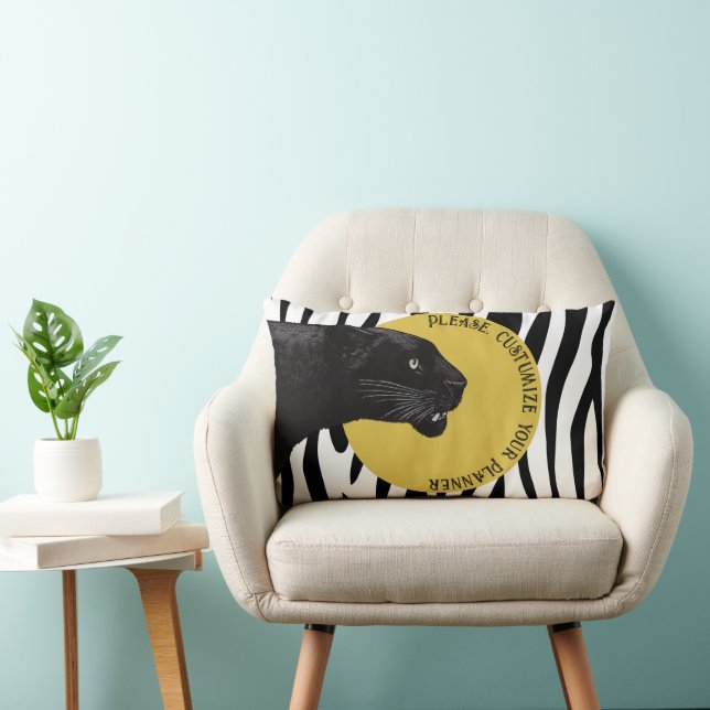 Black Panther av Toshi Yoshida Wood Lumbarkudde (Stol)