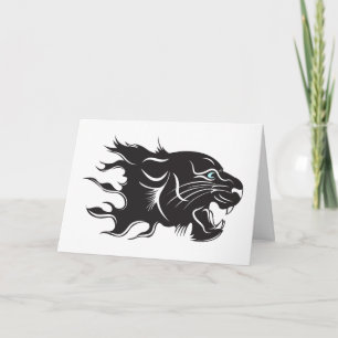 Black Panther Blue Öga Kort