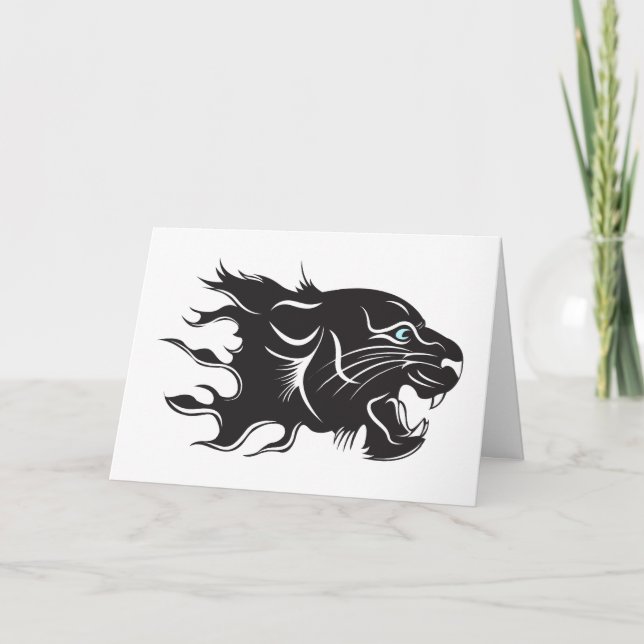 Black Panther Blue Öga Kort (Framsida)