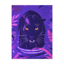 Black Panther Crouching i en flod