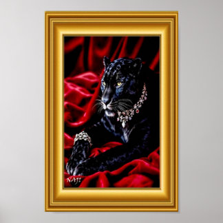 Black Panther Elegans – Lyxig Vilda Djur Konst på Poster
