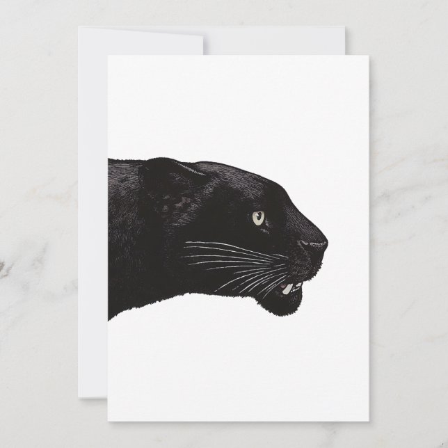 Black Panther från Toshi Yoshida-inbjudan Inbjudningar (Framsida)