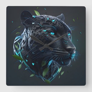 "Black Panther" Fyrkantig Klocka