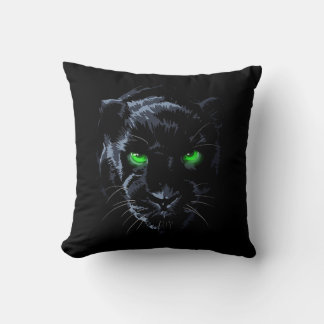 Black Panther grönt öga svart Kudde