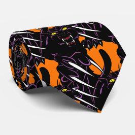 Black Panther Head Klo Sports Football Necktie Slips