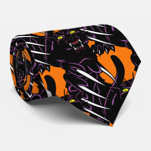 Black Panther Head Klo Sports Football Necktie Slips