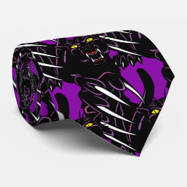Black Panther Head Klo Sports Football Necktie Slips