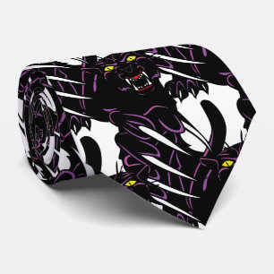 Black Panther Head Klo Sports Football Necktie Slips