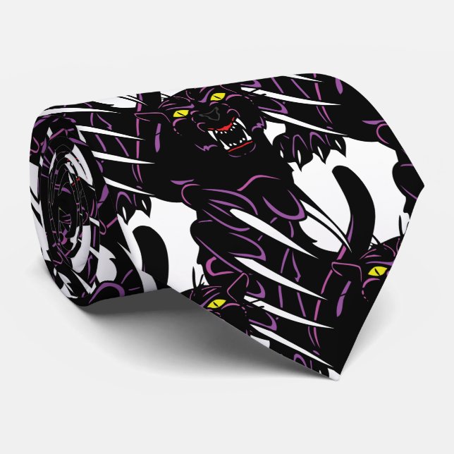 Black Panther Head Klo Sports Football Necktie Slips (Rullad)