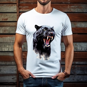 Black Panther Huge Vassa Fangs Fars dag T Shirt
