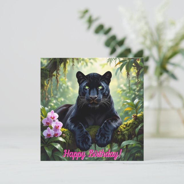 Black Panther i Jungle (Stående Fram)