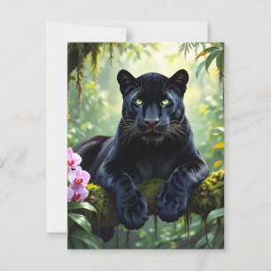Black Panther i Jungle Vykort