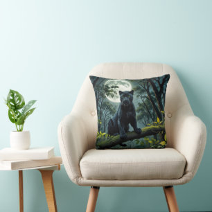Black Panther i månljus Kudde