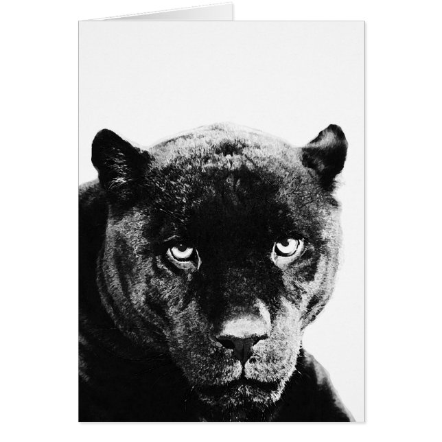 Black Panther Jaguar Hälsningskort (Framsidan)