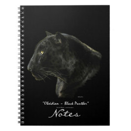 Black Panther Jaguar Leopard Wildlife Art-anteckni Anteckningsbok Med Spiral