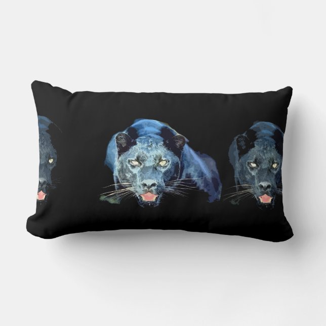 Black Panther Jaguar Öga Lumbarkudde (Framsida)