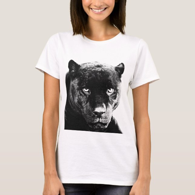Black Panther Jaguar Tee Shirt (Framsida)