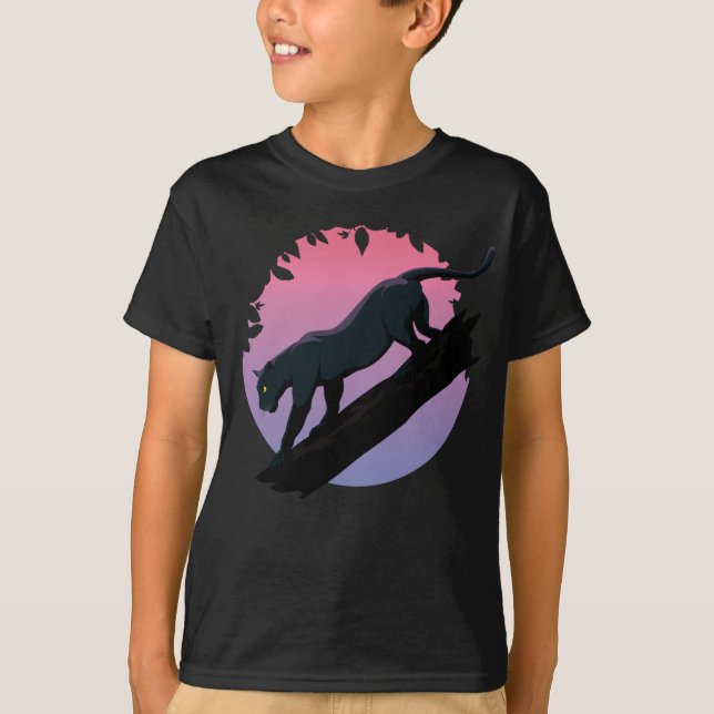 Black Panther Jungle Animal Kids' T Shirt (Framsida)