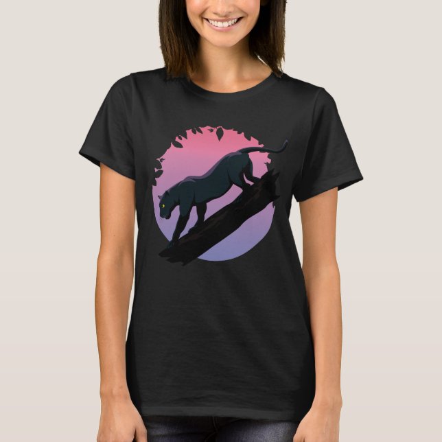 Black Panther Jungle Animal Women's T Shirt (Framsida)