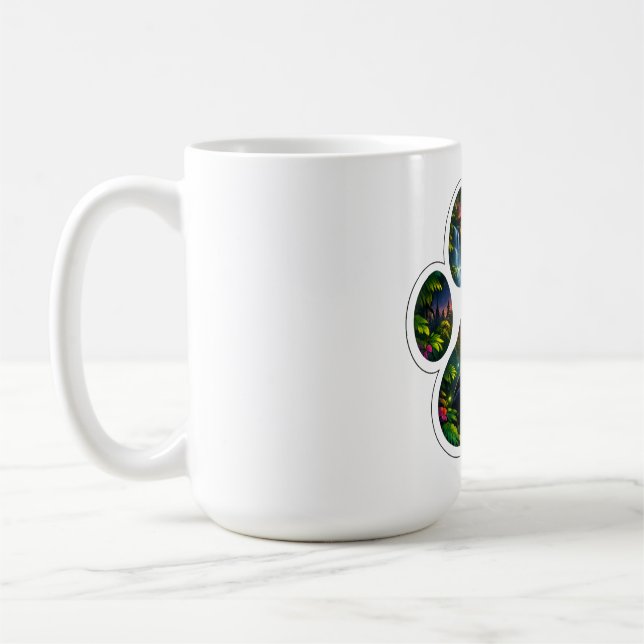 Black Panther Jungle Paw Design Kaffemugg (Vänster)