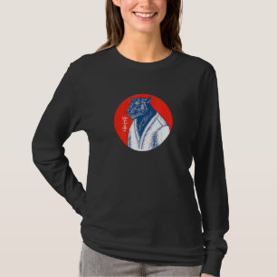 Black Panther Karate Japansk Art Aesthetic Graphi T Shirt