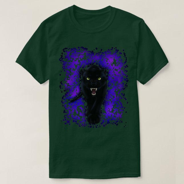 Black Panther Leopard Animal Print Women Manar Kid T Shirt (Design framsida)