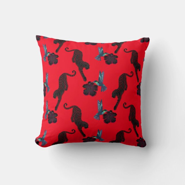 Black panther maximalist throw pillow kudde (Framsida)