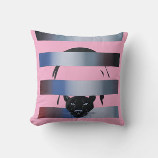 Black Panther Peeking Through Stripes – Modern Min Kudde