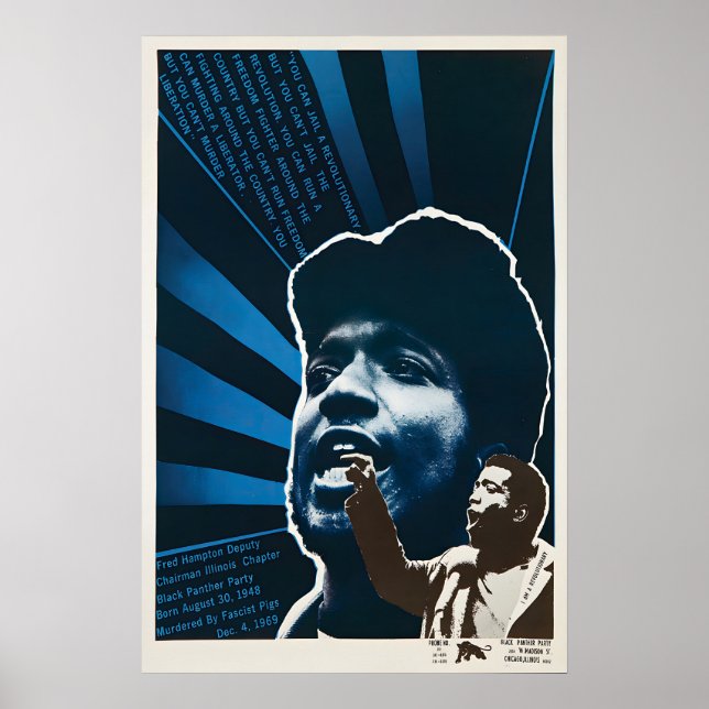 Black Panther Quote Poster 1970s Revolution Art (Framsidan)