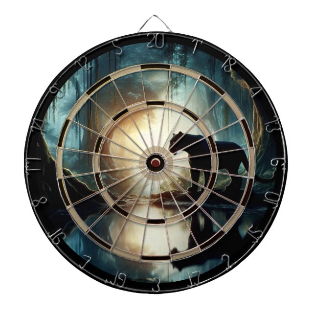 Black Panther reflekterat i Vatten-förordningen Darttavla (Framsidan)