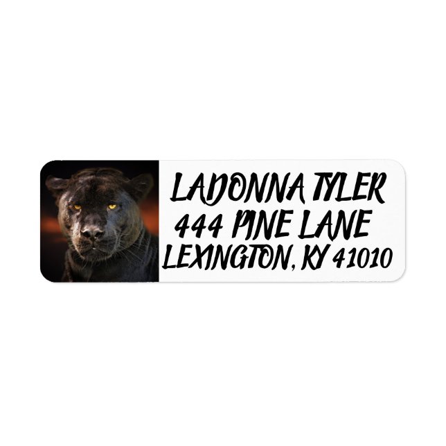 BLACK PANTHER-RETURETIKETTER RETURADRESS ETIKETT (Framsidan)