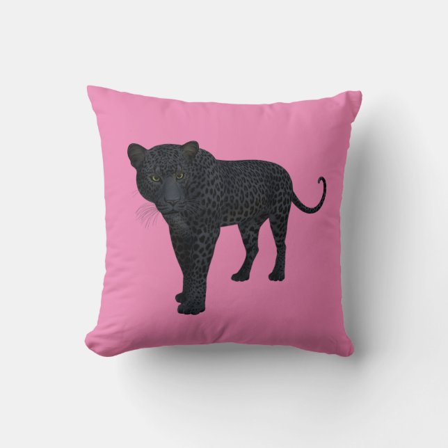 BLACK PANTHER ROSA PILLOW KUDDE (Framsida)