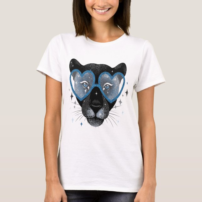 Black Panther - stamkonst med inspirerad design T Shirt (Framsida)