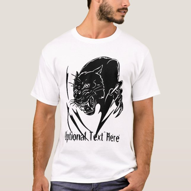 Black Panther T-shirt in Black and White (Framsida)