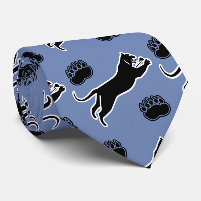 Black Panther Team Mascot på alla Färg Necktie Slips (Rullad)
