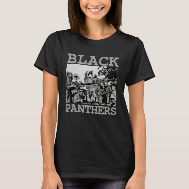 Black Panthers 761st Tank Battalion WW2 Tank Squad T Shirt (Framsida)