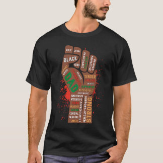 Black Pappa Hand Fist BHM Pride African American T Shirt