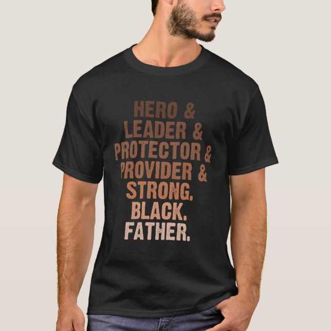 Black Pappa Junth Fars dag Black African Ameri T Shirt (Framsida)