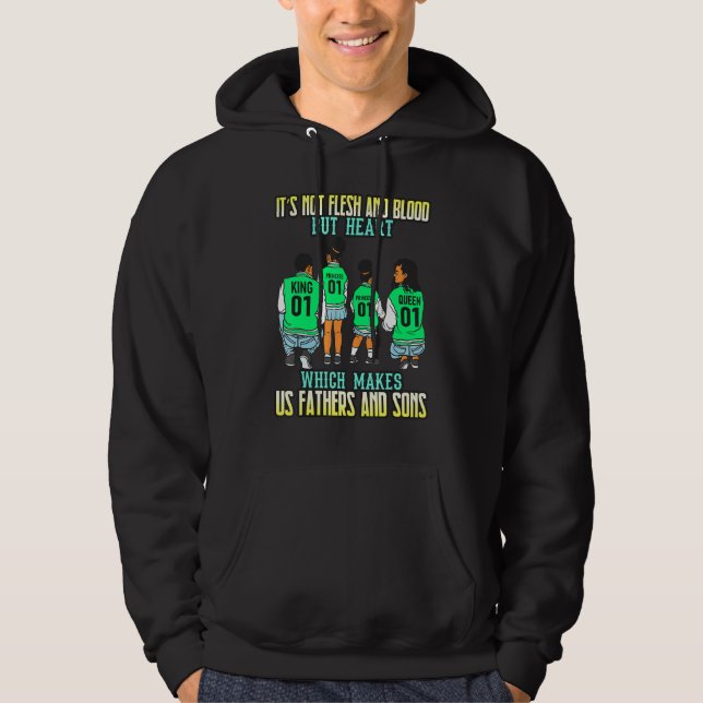 Black Pappa Melanin Far Brown Skin Boys Far D Hoodie (Framsida)