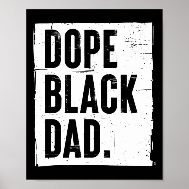 Black Pappa New Pappa Fars dag Gift African Americ Poster (Framsidan)