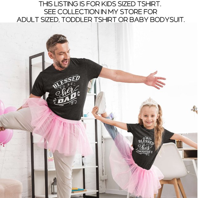 Black Pappa och Me Matching Far Dotter Kids T Shirt (Skapare uppladdad)