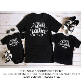 Black Pappa och Me Matching Far Dotter Kids T Shirt