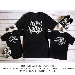 Black Pappa och Me Matching Far Dotter T Shirt