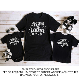 Black Pappa och Me Matching Far Dotter T Shirt