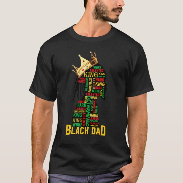 Black Pappa Retro Graphic Lycklig Fars dag T Shirt (Framsida)