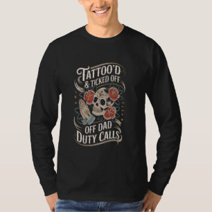 Bläck Pappa Tattoo Älskare Maskin Inking Tattooist T Shirt