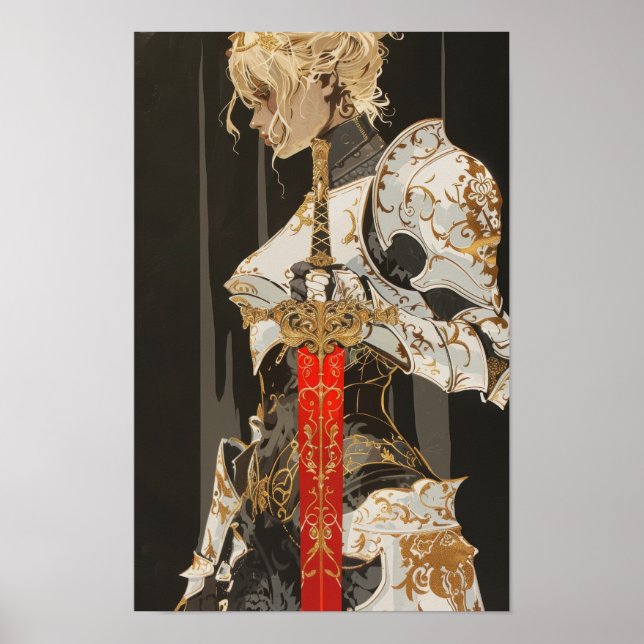 Black Papper Dubbla Exponering White Red SW Abstra Poster (Framsidan)