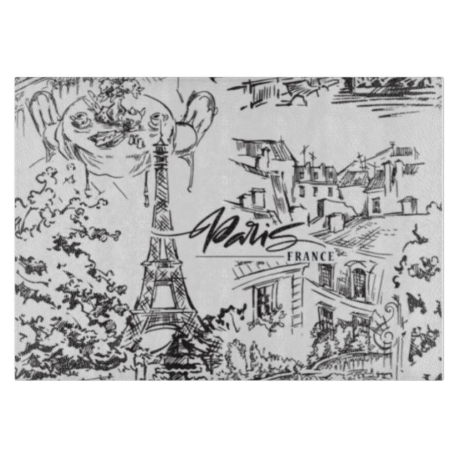 Black Paris Eiffel Torn Toile (Framsidan)