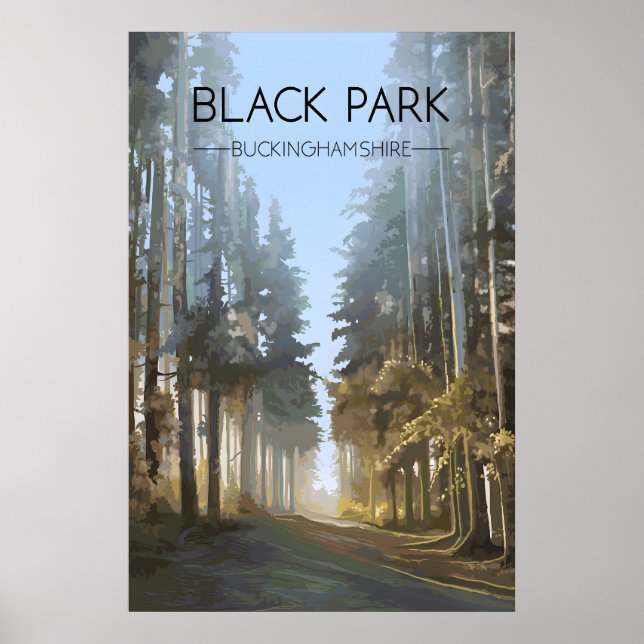 Black Park Buckinghamshire Resemålning Poster (Framsidan)